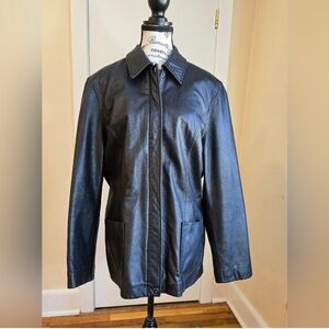 Anne Klein Lamb Leather Jacket L 90s